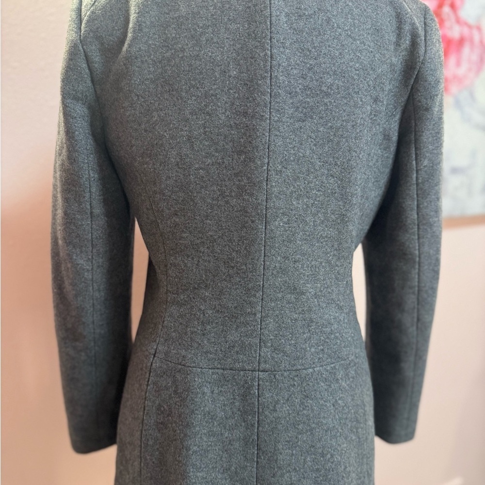 Banana Republic Women's Charcoal Gray Double-Breasted Peacoat - Picture 4 of 10